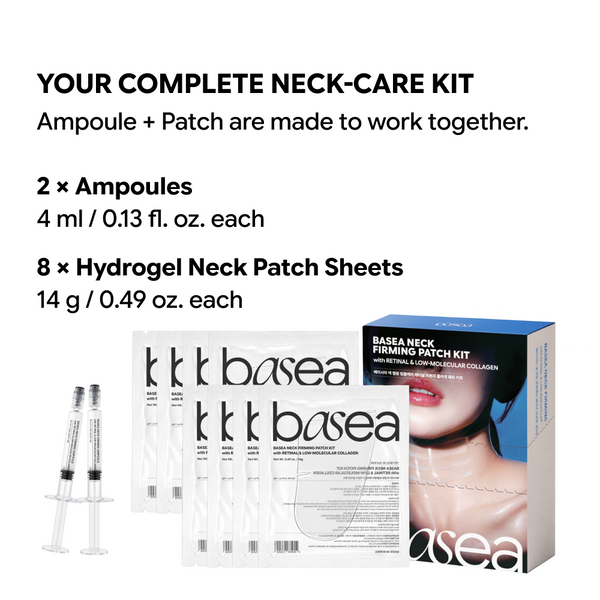 BASEA Neck Firming Patch Kit with Retinal & Low-Molecular Collagen